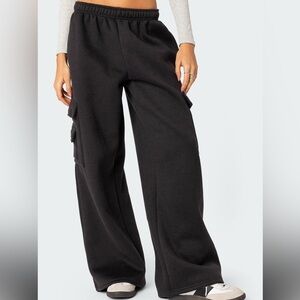 Edikted wide leg cargo sweatpants